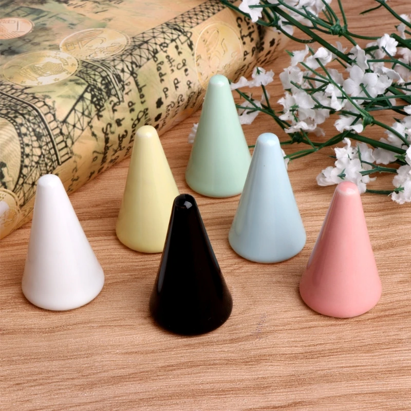 

NEW Jewelry Earrings Ring Display Holder Taper Ceramic Stand Accessories