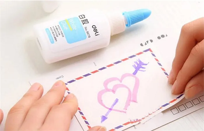 Deli 40 мл моющийся белый жидкий клей DIY Touch Бумага ремесла школы офисные принадлежности клей бизнес канцелярские товары магазин клей инструмент