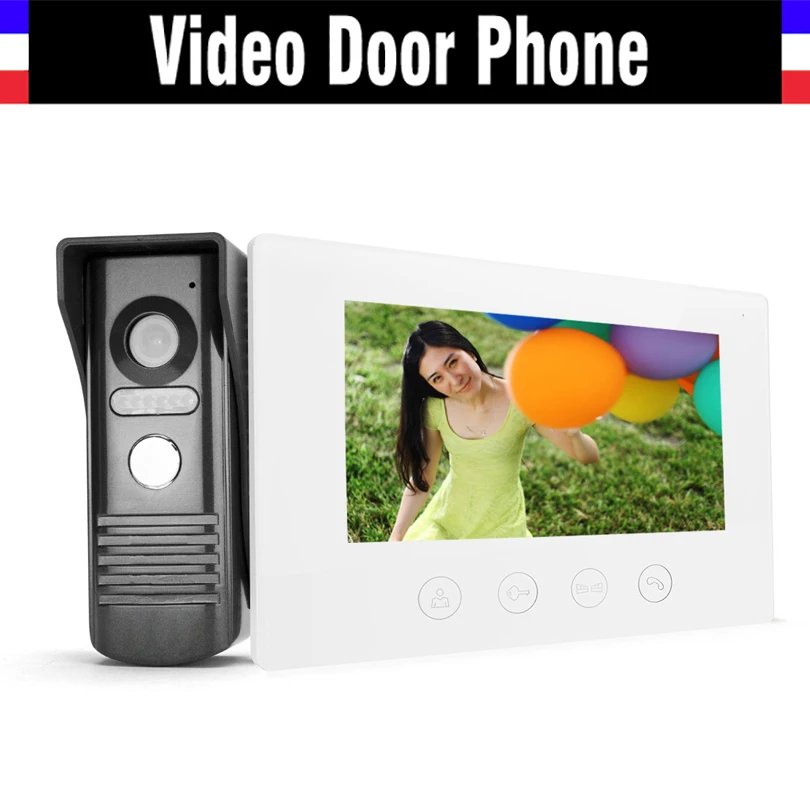 7 &quotсенсорный видеодомофон дверной звонок Система видео камера интеркомы