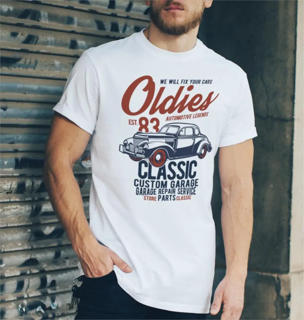 Oldies Классическая футболка The Wild Ride мышечная машина пользовательские колеса гараж