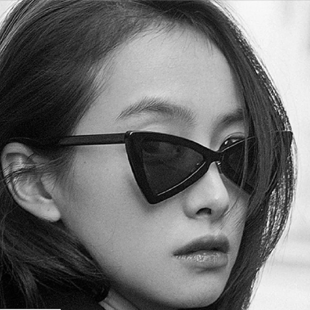 Модные Треугольники бабочка Солнцезащитные очки для женщин мужской и женский