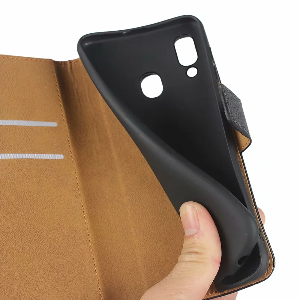 Для Samsung Galaxy A20 A10 A30 M40 A50 A40 A70 M10 M20 M30 кошелек из натуральной кожи чехол с подставкой