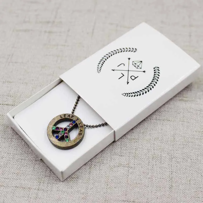 1000 наборов Пользовательский логотип коробка ювелирных изделий gfit с подвеской