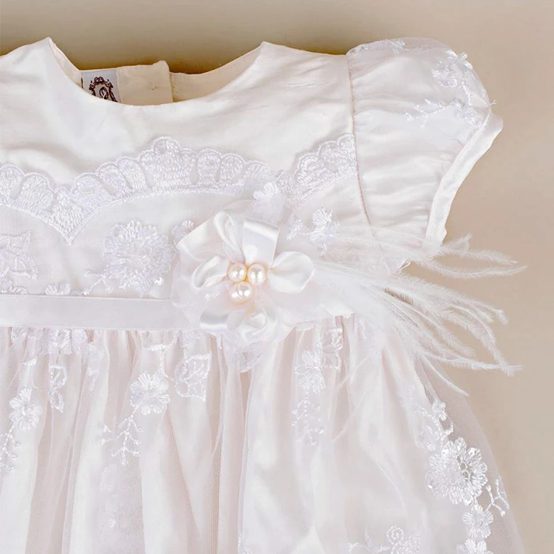 Heirloom style Платье для первого причастия с пуговицами на спине муслиновые пышные