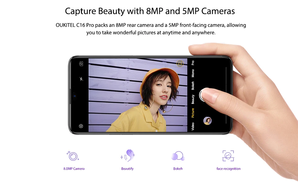 OUKITEL C16 Pro 4G 5,71-дюймовый смартфон с каплями воды MT6761 Cortex-A53 4-ядерный 3 ГБ ОЗУ 32 Гб ПЗУ