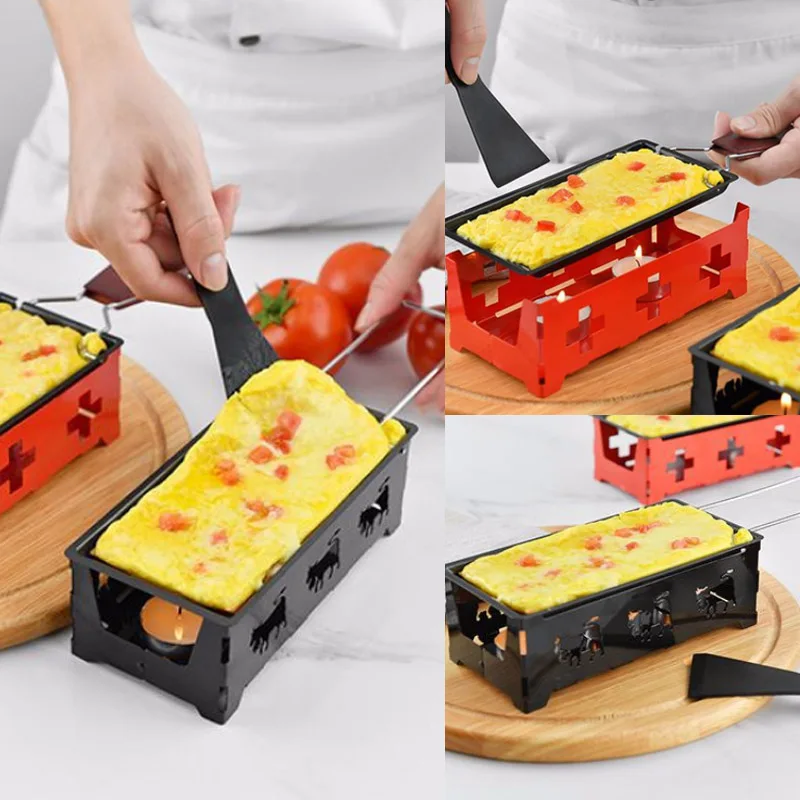 Гриль сыр раклетт набор антипригарных плавильная печь сковорода запеченные 1 для