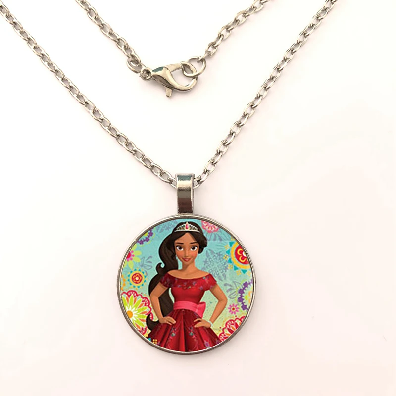 GDRGYB 2019 популярное ожерелье Elena of Avalor Art Latam круглое Glass для девочек и
