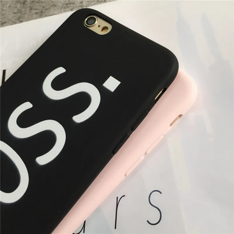 GABOOM телефон чехол для iphone 5S SE 6 S 7 8 плюс письма королева и BOSS пары X тонкий мягкий