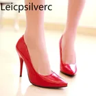 Туфли-лодочки новые стильные женские туфли на высоком каблуке с закрытым носком и острым носком Большие размеры 30-48 для весны и осени