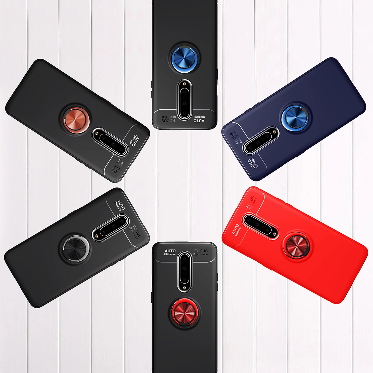 Magnetic Ring Holder Phone Case For One Plus 7 Pro OnePlus 7pro OnePlus7 1+7 Oneplus7pro Shockproof Silicone TPU Cover |