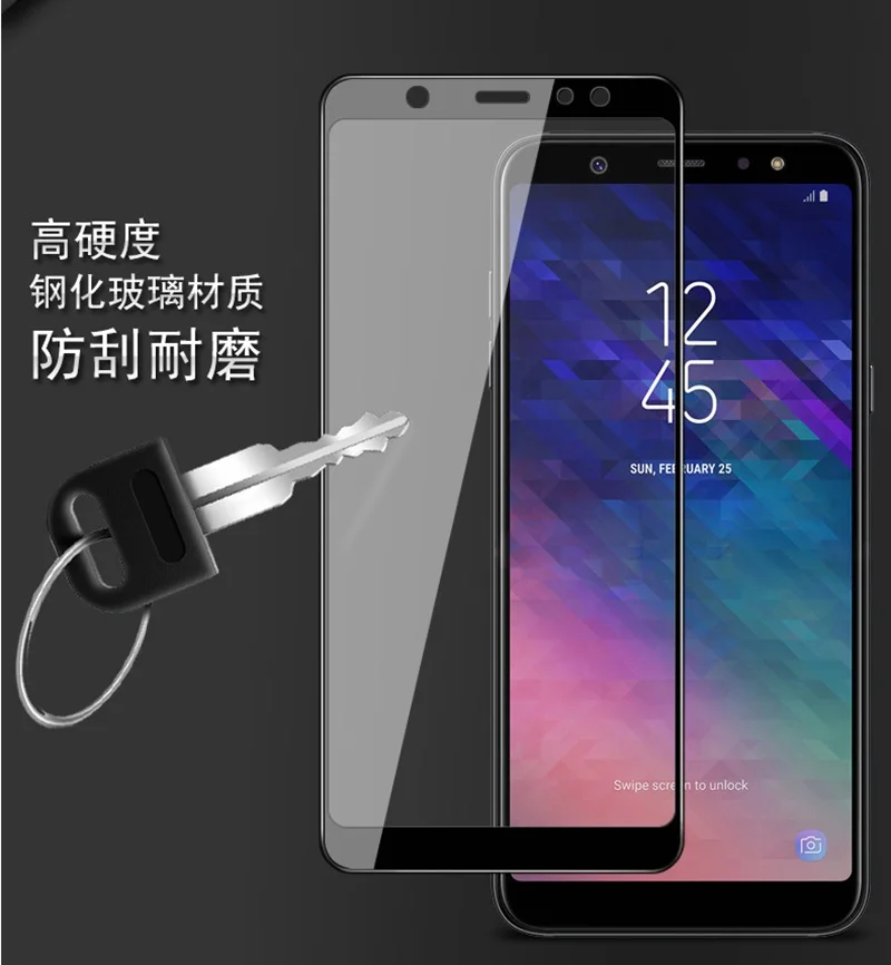 3D закаленное стекло для Samsung Galaxy A9 Star lite Полное покрытие экрана Взрывозащищенная