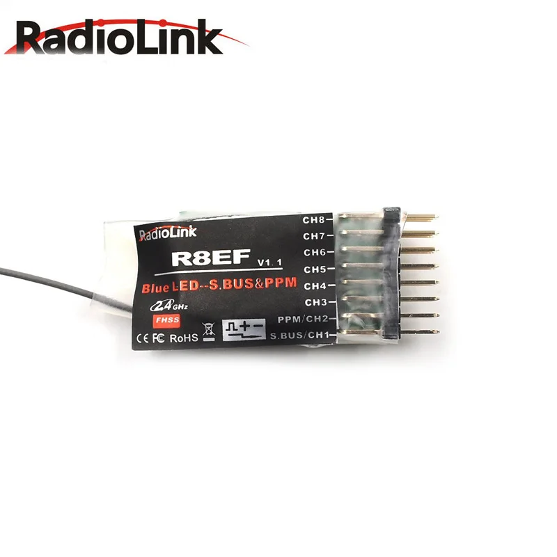 10 шт. Radiolink R8EF приемник 2 4 г 8CH FHSS 8 Каналы для T8FB RC4GS Поддержка S-BUS PPM PWM сигналов