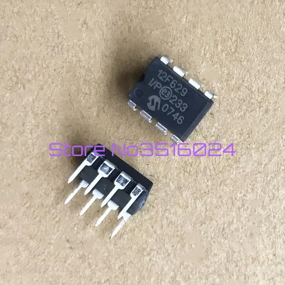 Free shipping 50pcs PIC12F629-I/P,PIC12F629-E/P  PIC12F629 12F629  DIP8 Original IC chip Chipset