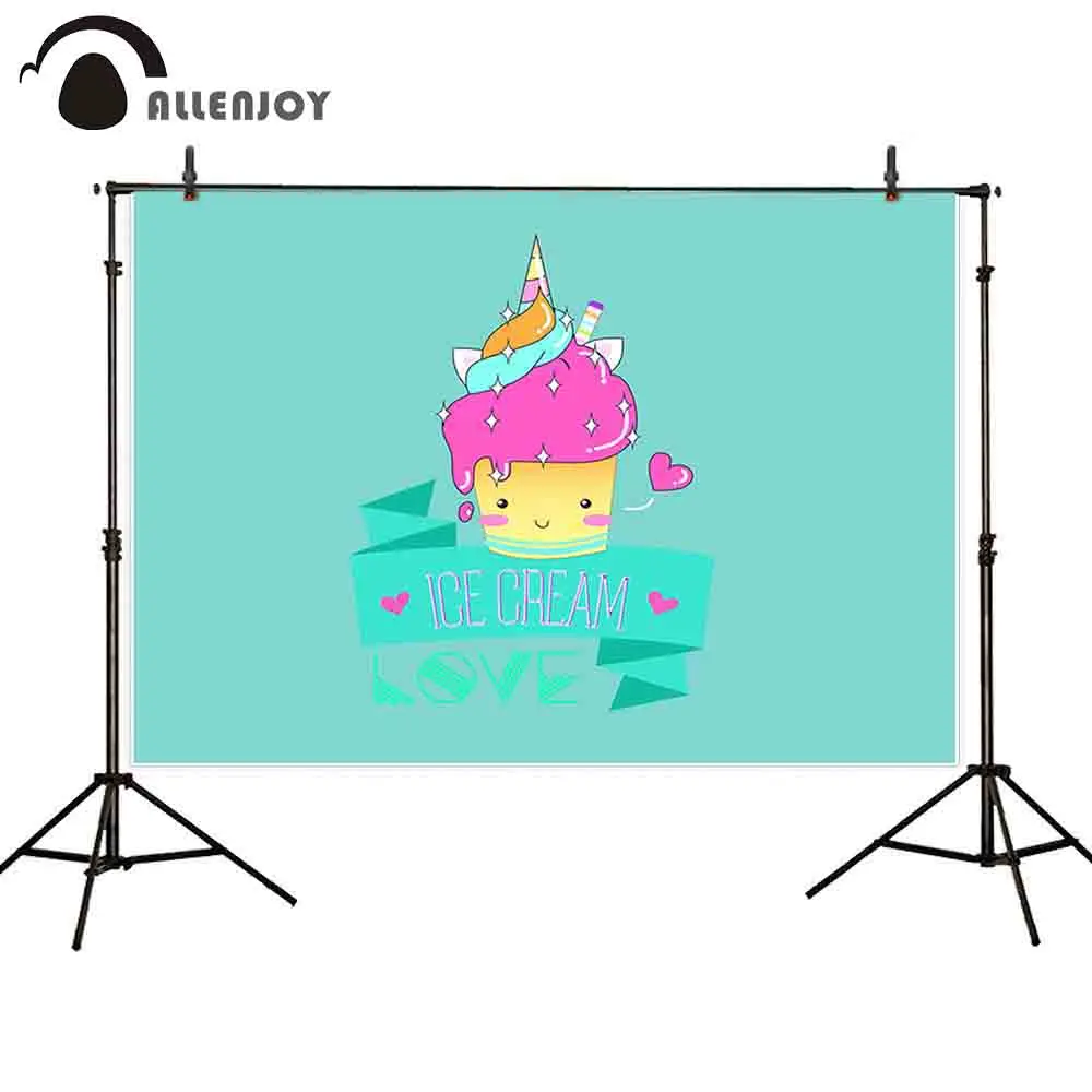 Allenjoy новый фотографический фон Единорог мороженое сердце летняя Лента Любовь