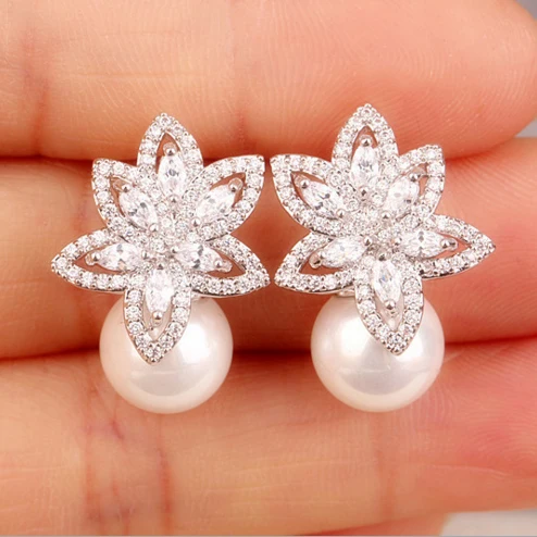 Европейские и американские новые роскошные темпераментные жемчужные серьги