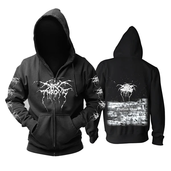 Bloodhoof Darkthrone Death металлическая лента логотип утолщение флис Толстовка Азиатский размер - Цвет: 2