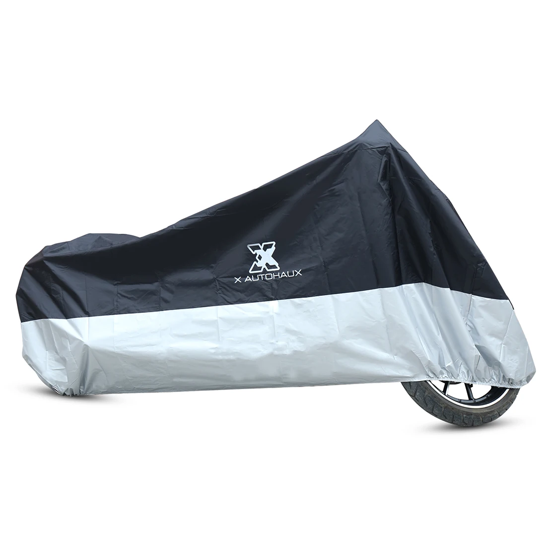 X AUTOHAUX L XL 2XL 3XL 190T Универсальный всесезонный чехол для мотоцикла и велосипеда водонепроницаемый пылезащитный чехол от дождя и пыли УФ-защита для мотоцикла и скутера - Цвет: Black Sliver