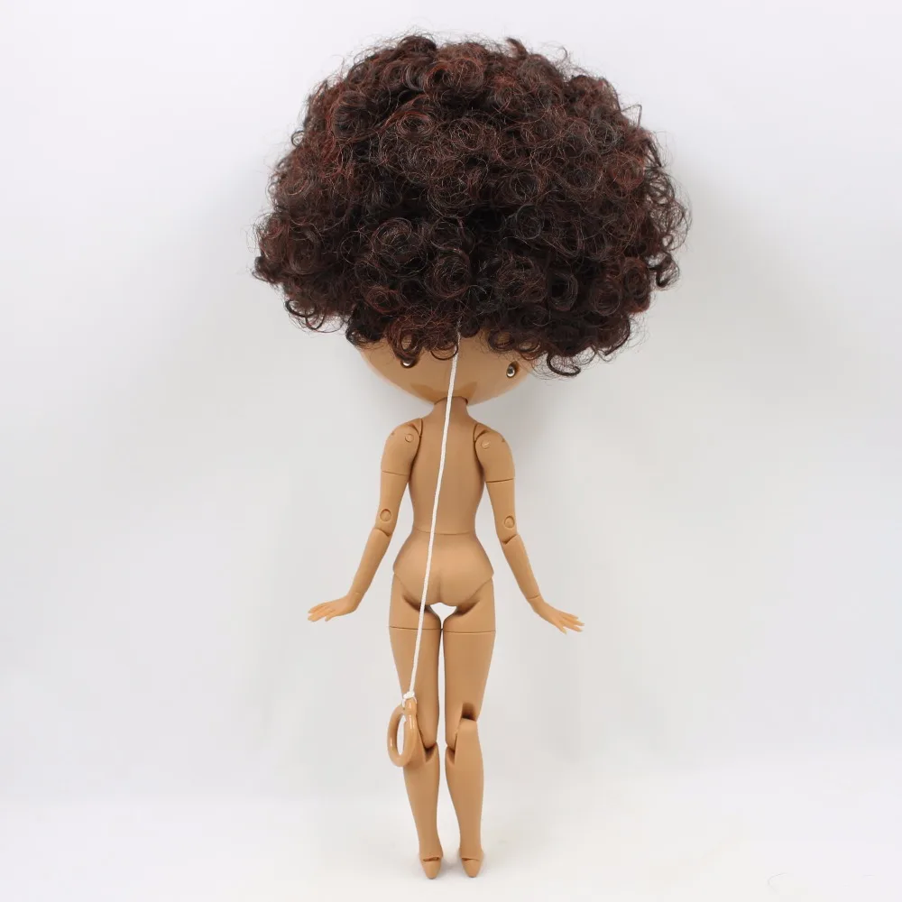 Кукла Blyth ICY DBS 1/6 короткая кудрявая черная микс коричневые волосы темная кожа