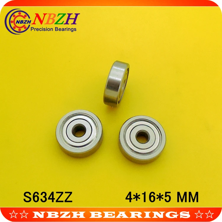 10 шт. высокое качество ABEC-1 Z2V2 EMQ 634 634ZZ 634-2RS S634ZZ S634-2RS R1640HH 4*16*5 мм Мини шариковый подшипник с глубоким жёлобом