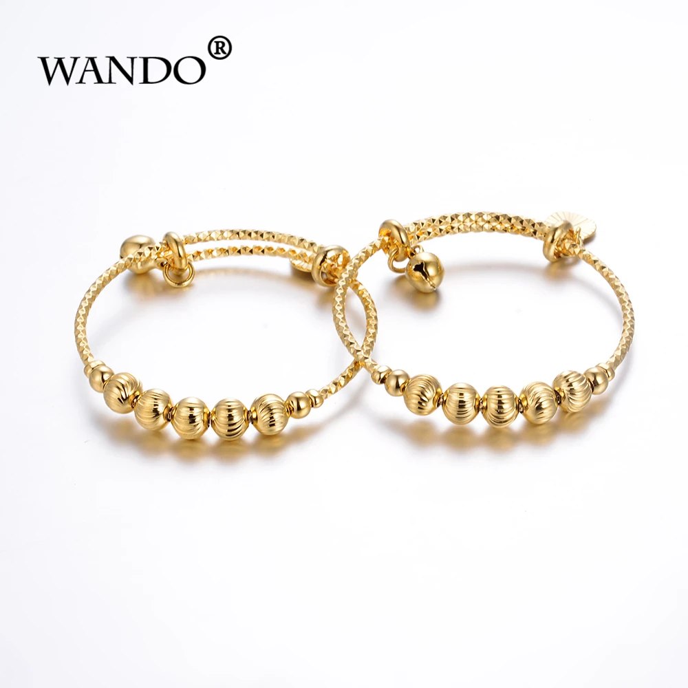 WANDO 2 шт. круглый шариковый колокольчик классические маленькие браслеты детский