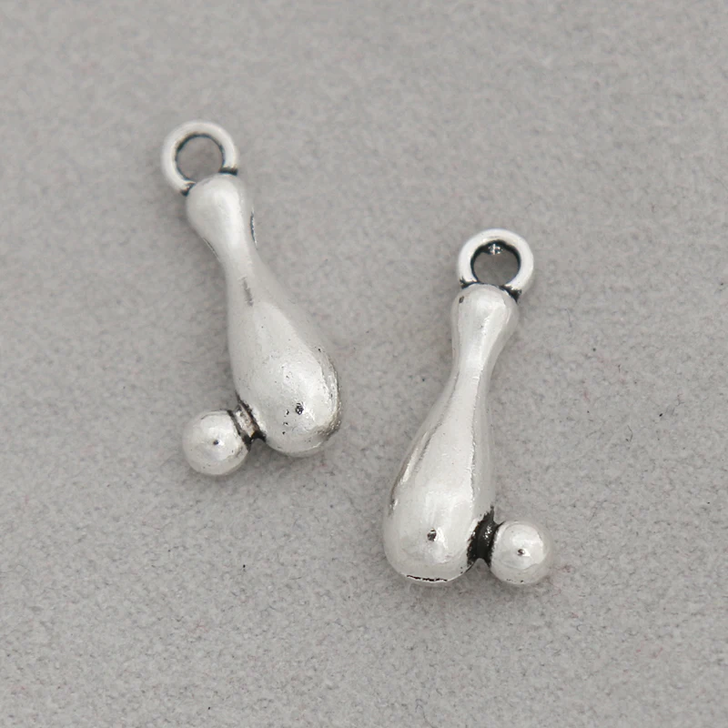 

Подвески для боулинга RAINXTAR в античном стиле серебряного цвета, подвески для фитнеса и спорта, 8*20 мм, 20 шт., AAC1866