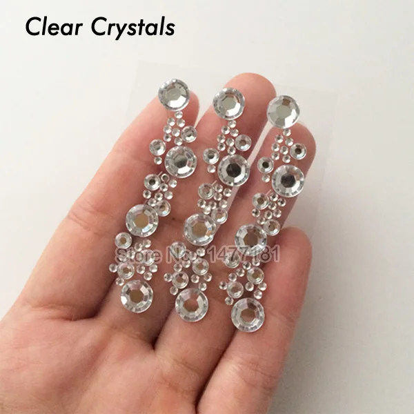 Crystal 6 sheets 6 листов свадебные приглашения наклейки s украшения акриловые стразы перламутровые полоски наклейки лист самоклеющиеся липкие жемчужины - Цвет: Crystal 6 sheets
