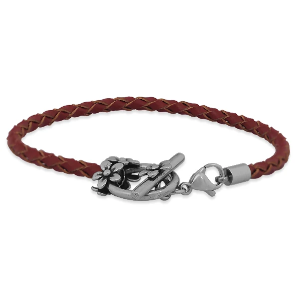 5 шт./лот браслет цепочка из нержавеющей стали со змеиным кольцом кожаная веревка