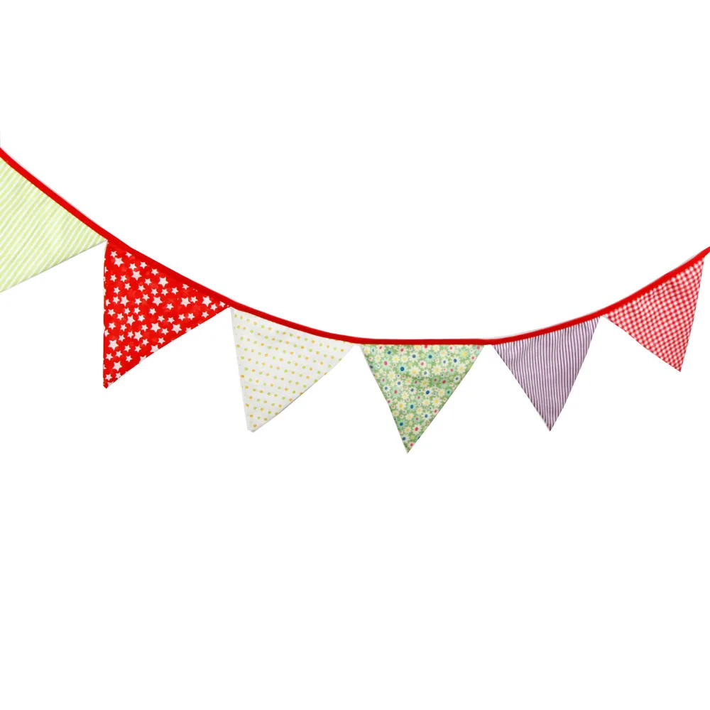 Баннеры из хлопчатобумажной ткани 12 флагов 3 м|garland decoration|wedding buntingfabric banner |
