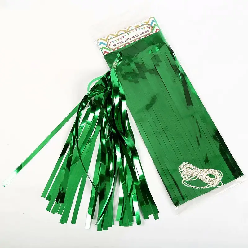green 5 шт./opp 14 дюймов 35 см, розовое золото, кисточка, тканевая бумага, кисточки, вечерние, на стену, украшение, свадебная гирлянда, на день рождения, Бантинг, Душ - Цвет: green