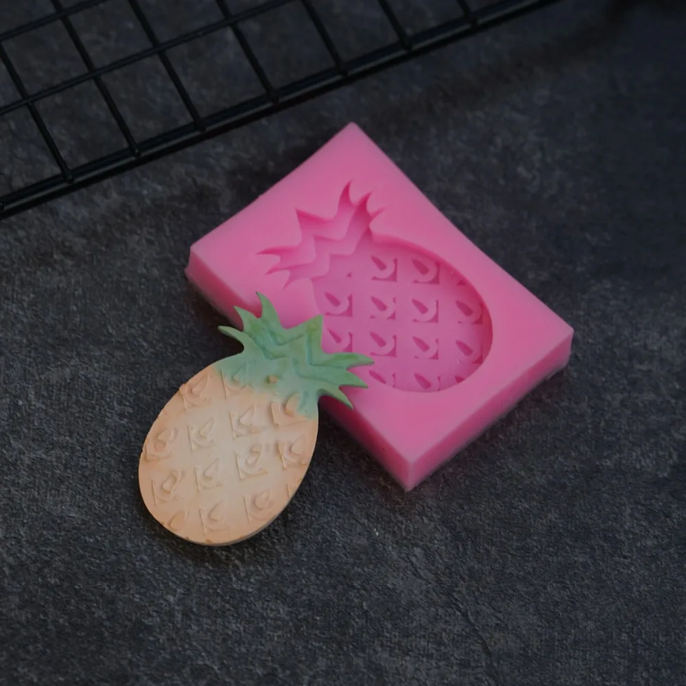 Ананас 3D силиконовые формы милые фрукты помадка украшения торта DIY Sugarcraft