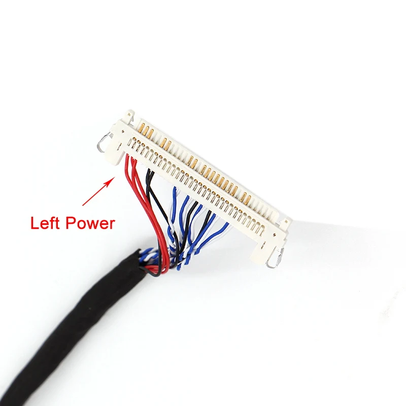 400 мм LVDS кабель FIX-30P-D8 1ch 8-бит 30 контактов 30pin один 8 линия для 26-47 дюймов Большой экран панель 2 модели - Цвет: left power