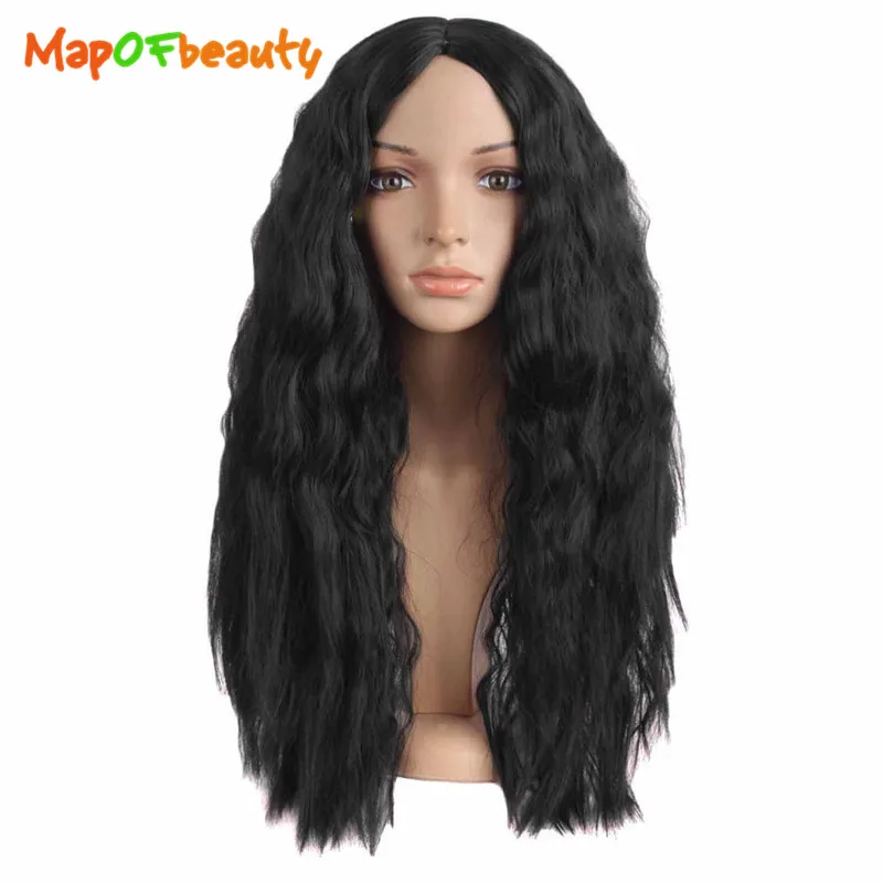 MapofBeauty 26 &quotчерный длинный кудрявый афропарик термостойкие парики для черных