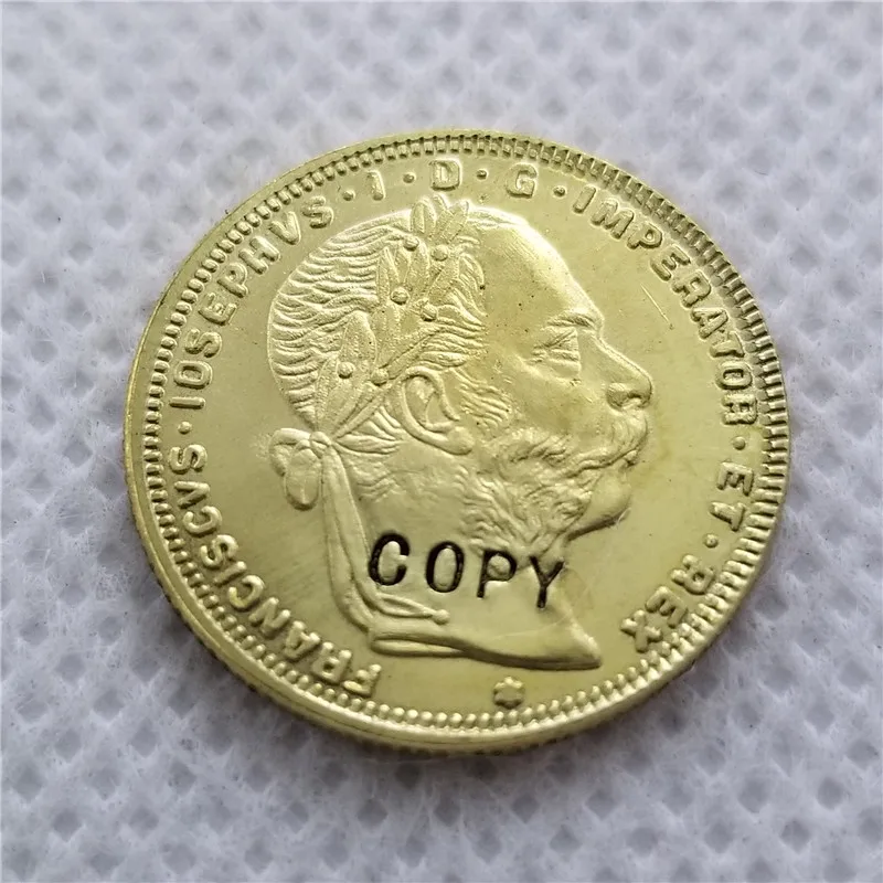 Копия копии 1892 Австрия Габсбург 4 Флорина/10 франков Франц Иосиф I копия монет