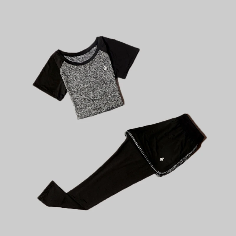 

Yoga Sports 3pcs Suit Female Summer Autumn Gym Running Loose Quick Dry Fitness Running Sets 2pcs Plus Size S To 3xl Sports Sets