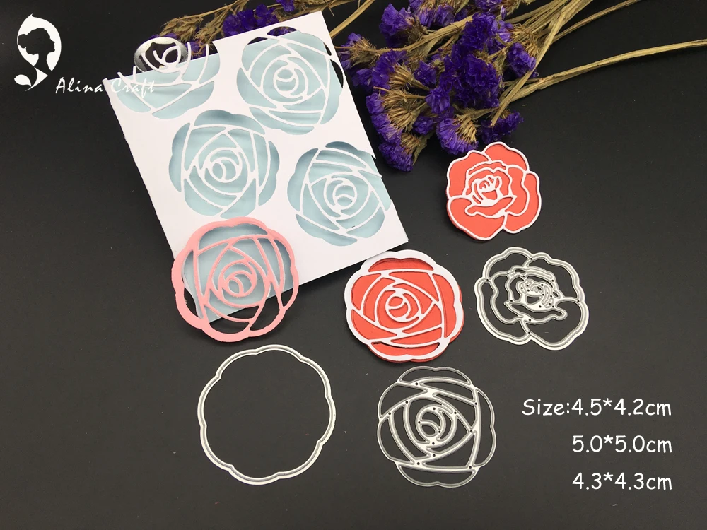 Металлические Вырубные штампы розы свадебный фон скребок карты Альбом