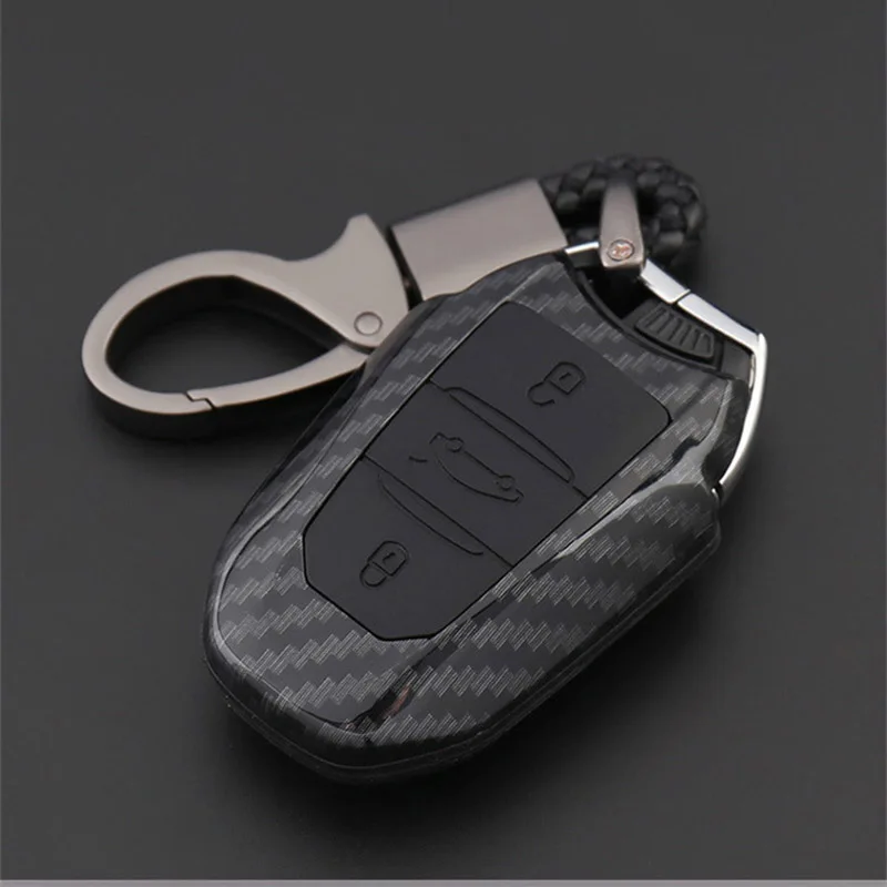 For Peugeot 301 308 308S 408 2008 3008 4008 5008 Carbon Fiber Car Remote Key Fob Cover Case Holder Protect Accessories | Автомобили и