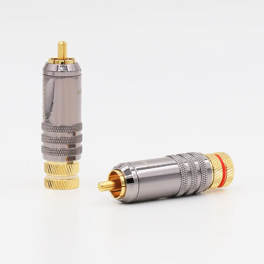 4 шт. Hi-End аудио WBT-0152 Позолоченные RCA запирающие Вилки аудио, видео разъемы