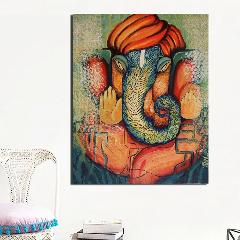 Современная Настенная картина Ganesha постеры на холсте современная живопись для