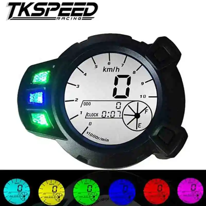 Мотоциклетные инструменты 10000 RMP ЖК спидометр Тахометр для Ямаха Зума BMK x125 YW125 BWS 7