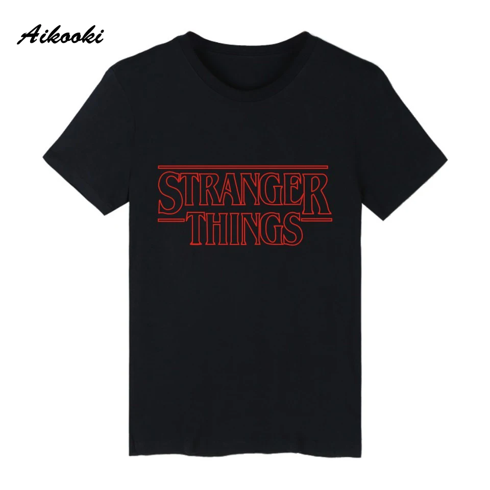 Футболка Aikooki с надписью очень странные дела для мужчин и женщин|short sleeve t shirt|street