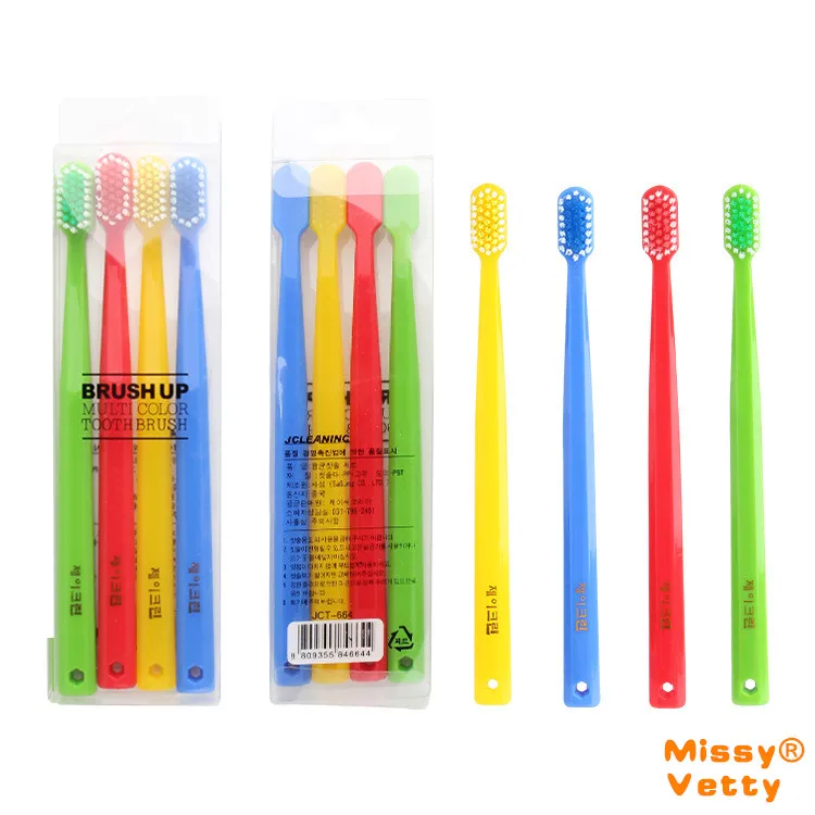 candy color toothbrush 4 PCS Oral cleaning Super soft red yellow blue green colour Remove tooth stain Protect health | Красота и