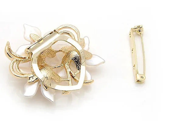 Брошь двойного назначения булавка роскошная Шпилька зажим для шарфа Цветочная -