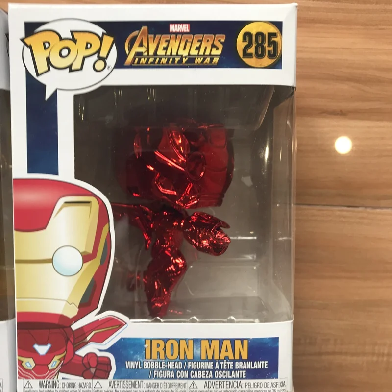 Белый Эксклюзивная официальная Funko pop Marvel: Мстители-хром танос, Человек-паук, Железный человек Виниловая фигурка Коллекционная модель игрушки - Цвет: Белый