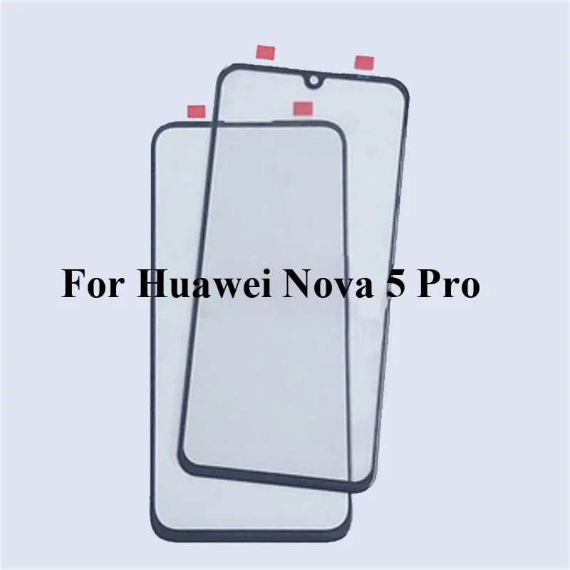 

For Huawei Nova 5 Pro Front LCD Glass Lens touchscreen Nova5Pro Touch screen Outer Screen Glass without flex SEA-AL10/TL10