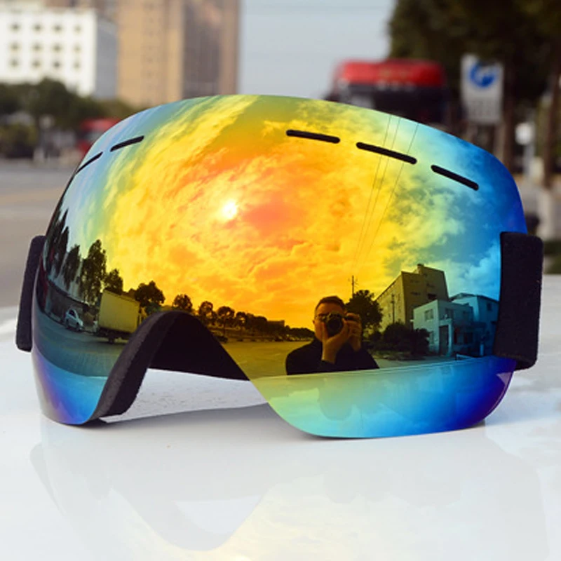Лыжные очки антизапотевающая маска UV400 большие сферические для катания на лыжах