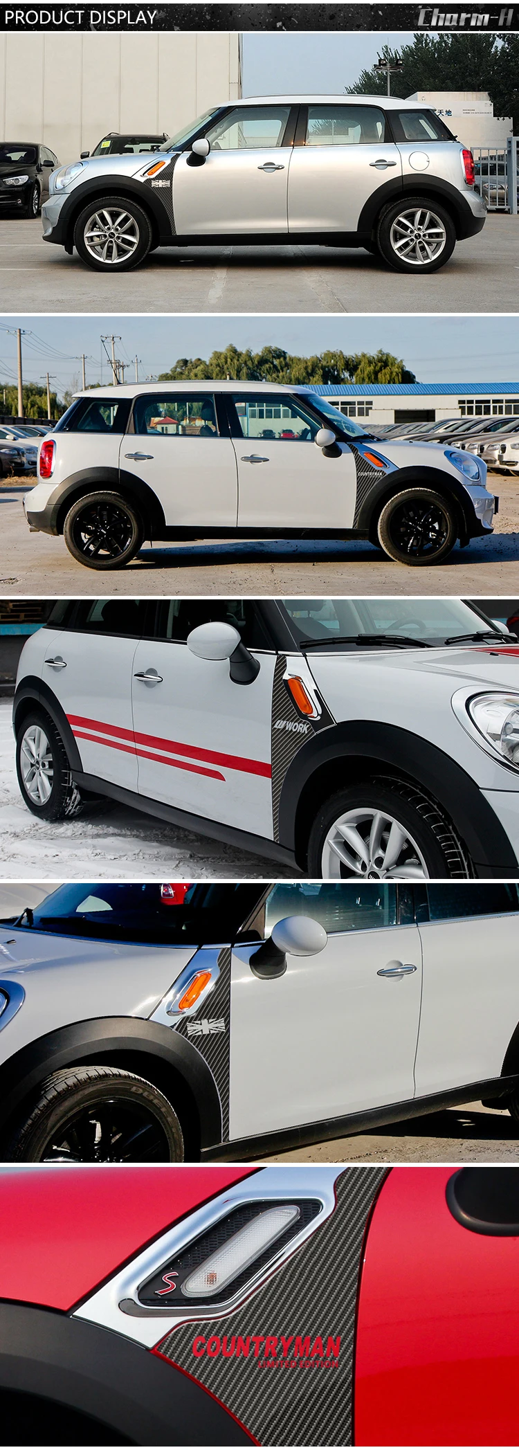 2 шт. 5D углеродного волокна виниловая наклейка для Mini Cooper Countryman R60 переднее крыло вентиляционное отверстие отделка боковые наклейки