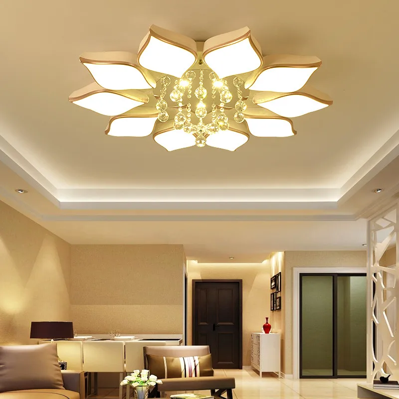 Светодиодный светильник для спальни гостиной люстра из белого акрила большой