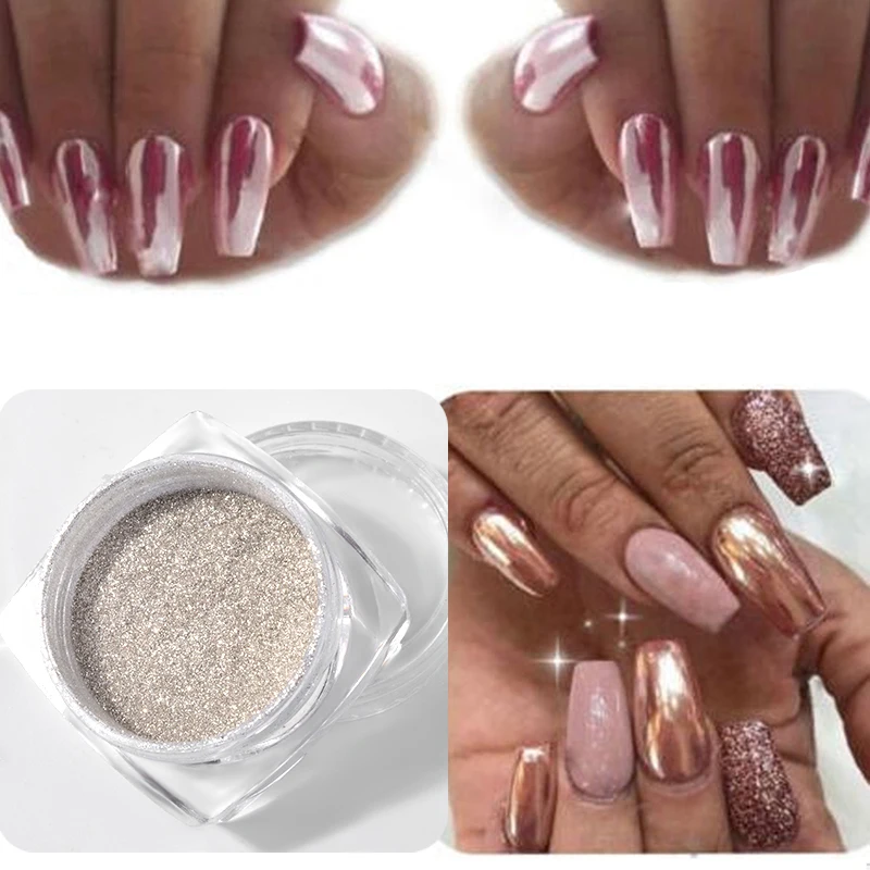 1 шт. Волшебные яркие блестки для ногтей порошок серебряного дизайна мерцающий
