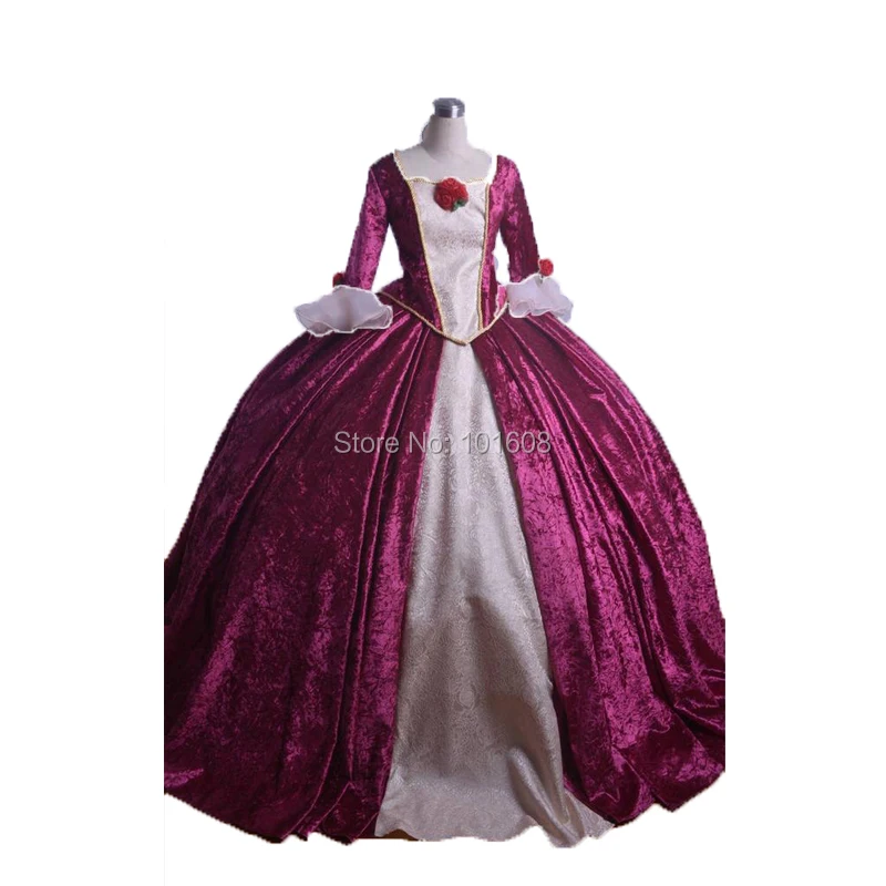 Tailored!Purple Velvet French Duchess Civil war Theatre Southern Belle DRESS Tartan Victorian Colonial dresses HL-272 |