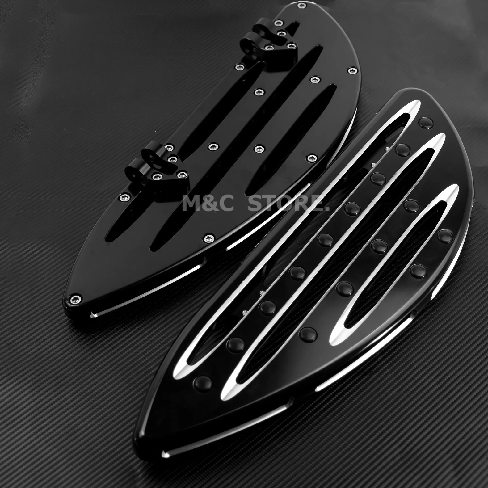 Черная флорборд натянутая Передняя педаль для Harley Touring Road King мягкая подошва Dyna Fat